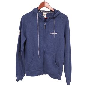 Babolat Mens Tennis Blue Zip-Up Hoodie Size Medium Athletic Sports Logo